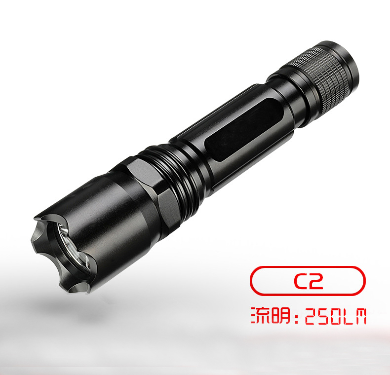 3W 250LM 158Meters LED Strong Light Aluminum Alloy Outdoor Riding  Long-distance Lighting Waterproof Flashlight